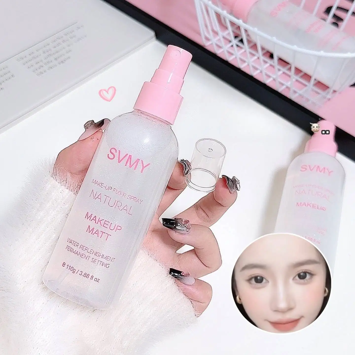 Quicksand Effect Hydrating & Moisturizing Setting Spray, Waterproof & Sweatproof Makeup Primer,Long-Lasting Makeup Setting Spray