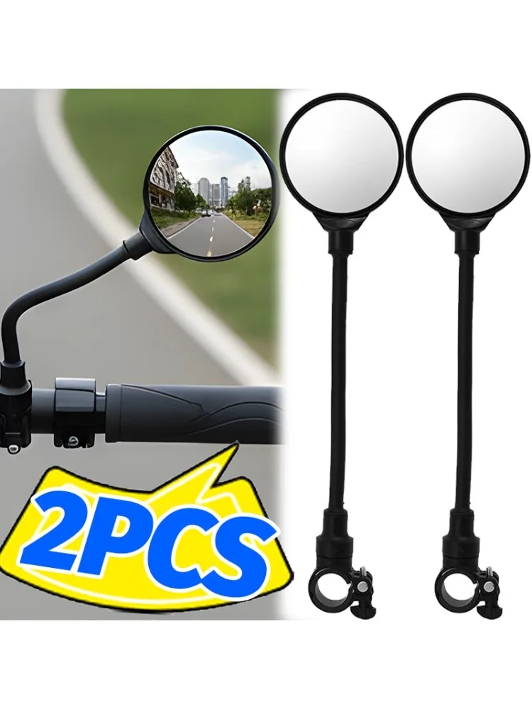 AliExpress NONE Flexible Bike Rear View Mirror Universal Motorcycle E-Bike Handlebar Mount 360 Adjustable Rotatable Tube Safe Cycling Reflector