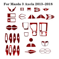 For Mazda 3 Axela 2013 2014 2015 2016 2017 2018 Car Carbon Fiber Red Stickers Car Interior Decorative Accessories