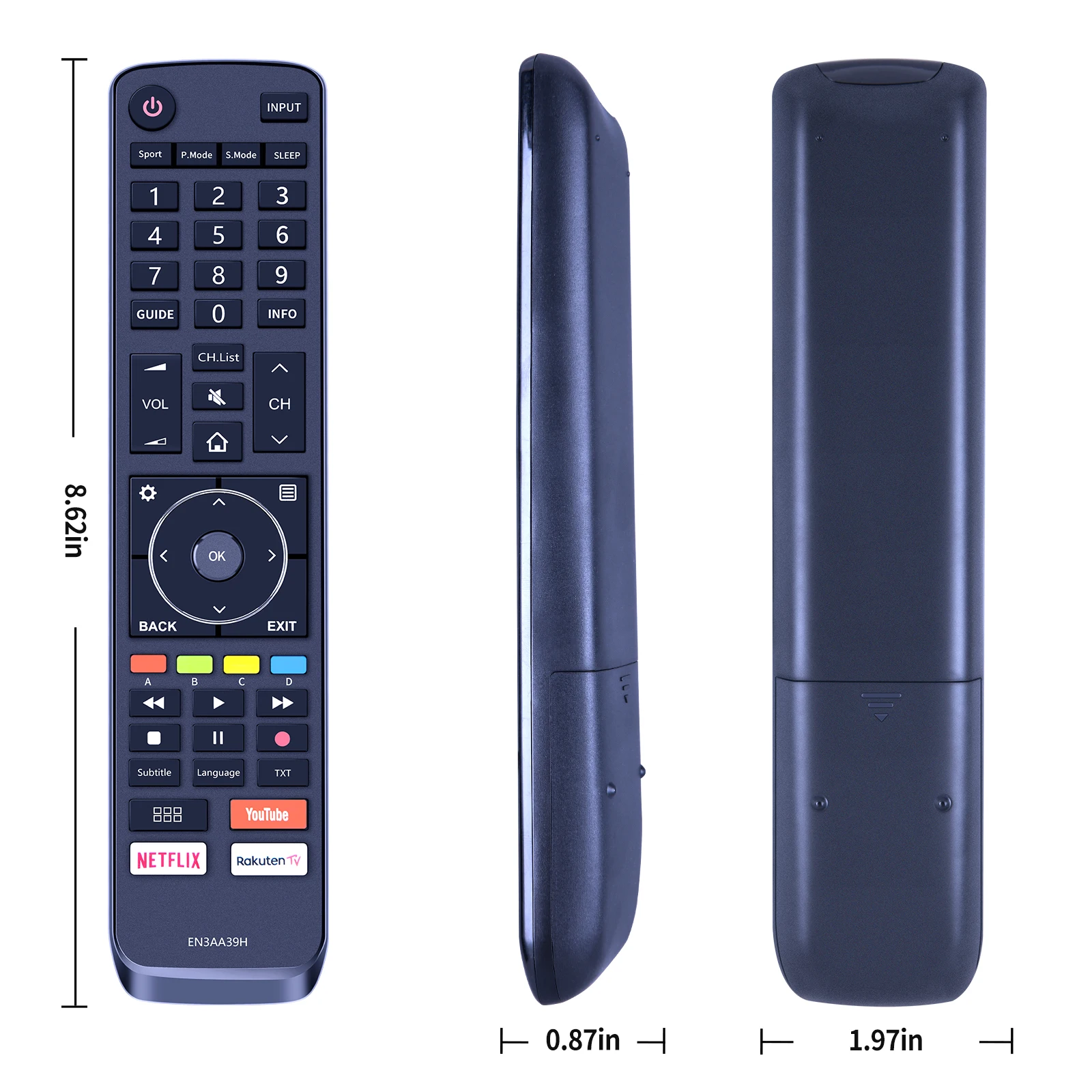 EN3AA39H EN3AA39S Remote Control For Hisense TV H50A6550 H43A6550 H55A6550 Replacement Controller With YouTube NETFLIX Buttons