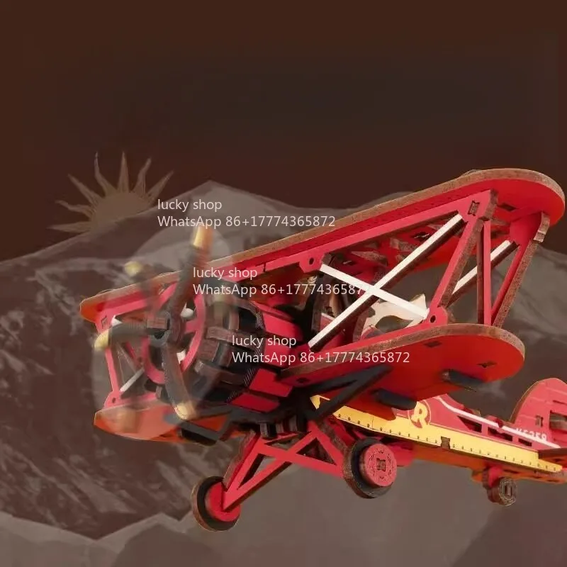 

Gravity Rocking Boat Plane Sailing Fisherman Wooden Puzzle DIY Handmade Ornament Birthday Gift Male