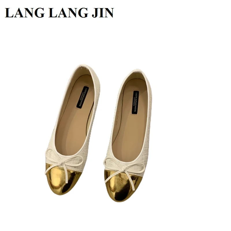 2023 Spring Flats Shoes Women Flat Ballet Bow Knot Shallow Comfortable Fashion Ballerina Female Casual Loafers Casual Moaccasins