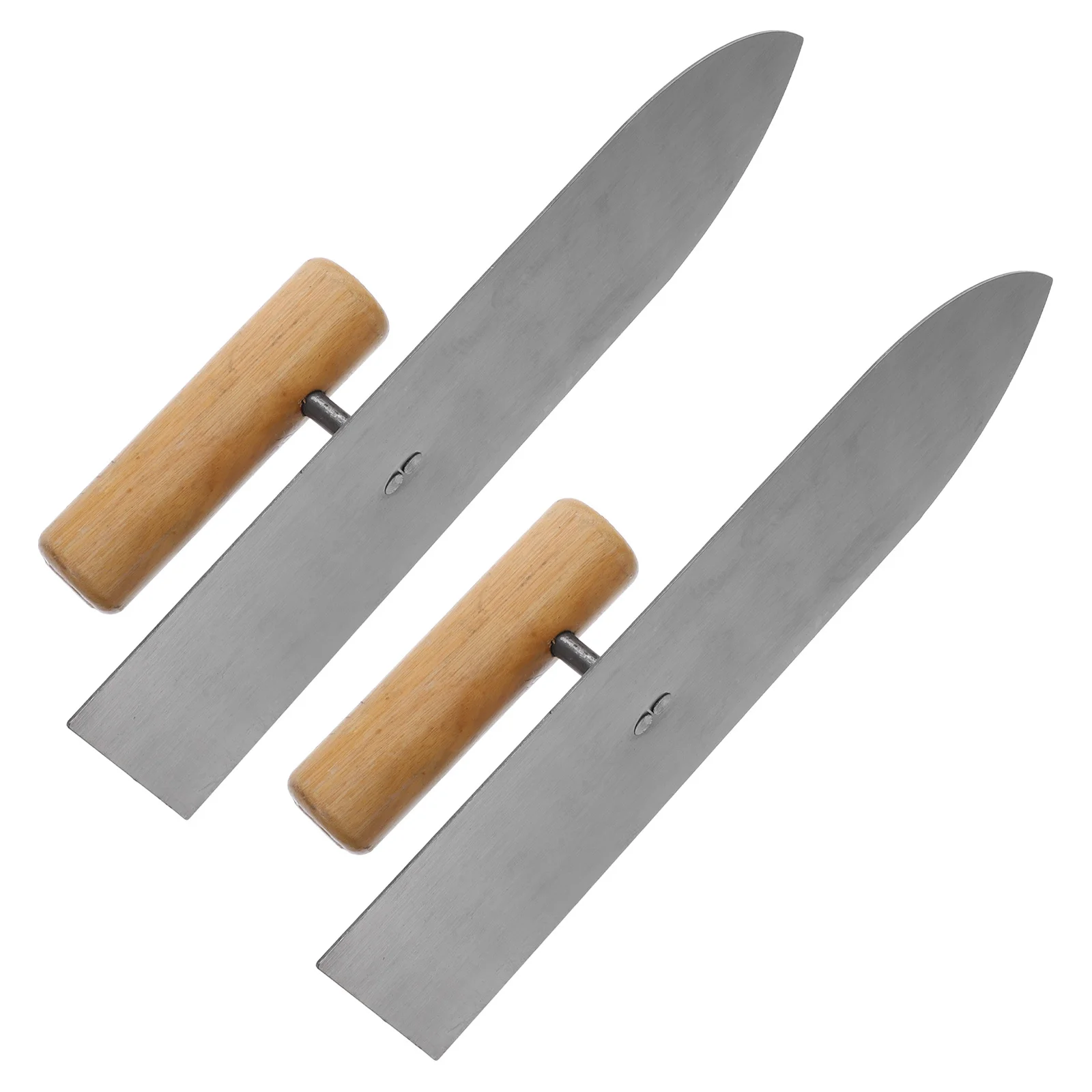 2Pcs Flat Headed Trowel Drywall Smoothing Tool Safe Comfortable Grip Practical Home Construction Plastering Trowel