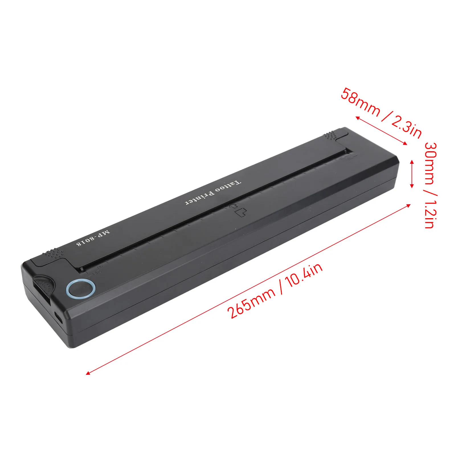 آلة نقل الطابعة آلة صغيرة 2000 مللي أمبير طابعة استنسل حرارية لاسلكية للوشم الأسود