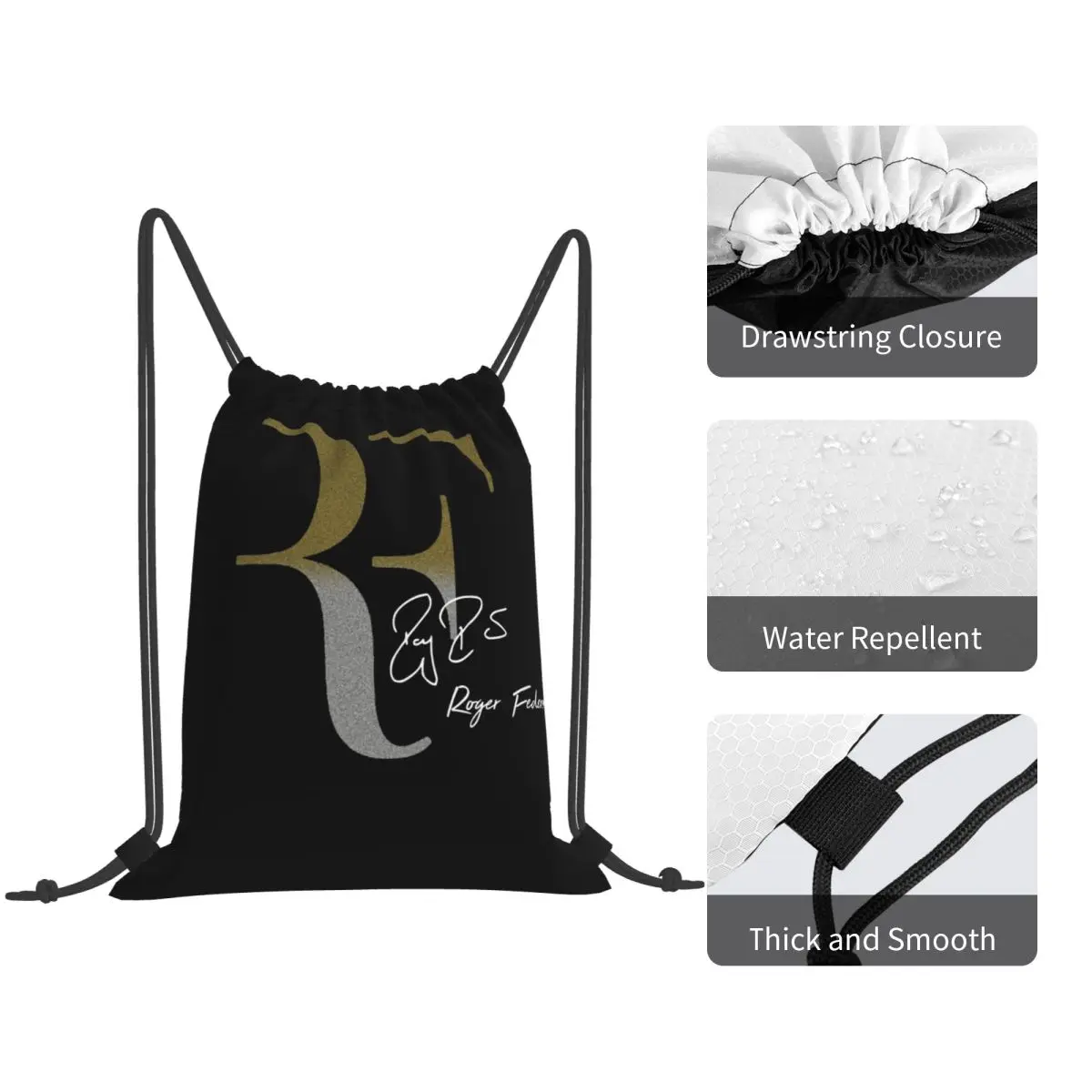 Roger Federer Backpacks Multi-function Drawstring Bags Sports Bag Book Bags for Travel Students