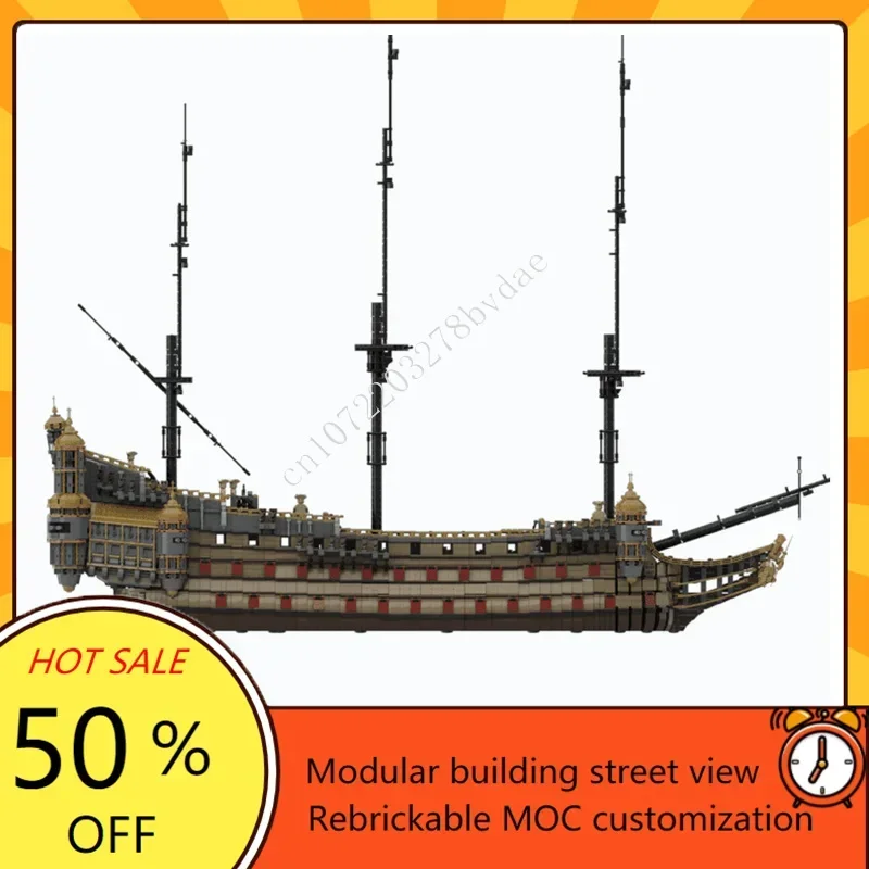 

15684PCS MOC Medieval The Silent Mary Warship Custom Model Technical Set DIY Assembly Adults Puzzle Creative Toy Xmas Gift