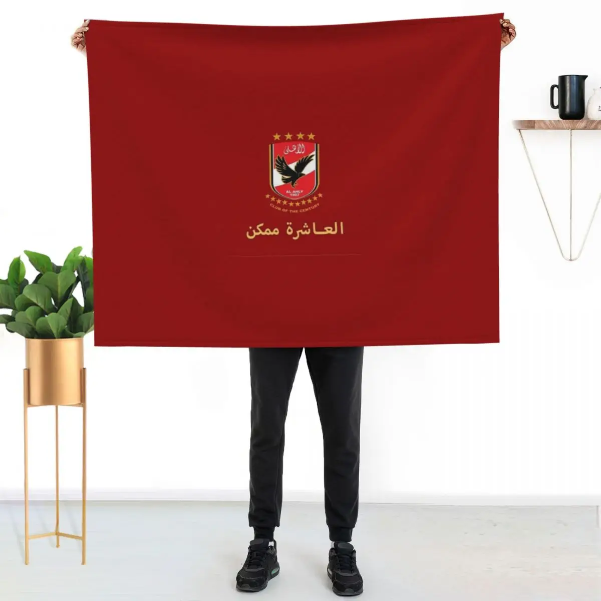 Al Ahly Al3ashra Throw Blanket Warm Throw Blanket Gift for Anniversary