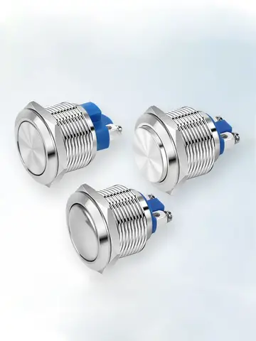 5/20Pcs 16mm Waterproof Momentary Reset Metal Push Button Switch Screw Terminal Car Engine Doorbell PC Power Switch