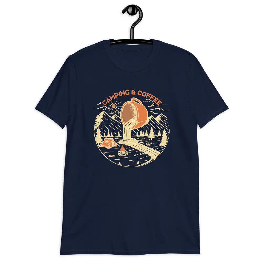 Camping And Coffee Boondocking Overlanding Hiking Adventure T-Shirt For Men Clothing Women Tees Y2K Tops Unisex Summer