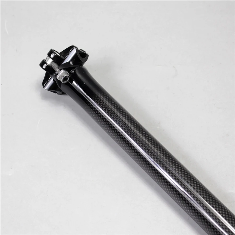 New Carbon Fiber Bike Seatpost 30.4 x 400mm Bicycle Seat Tube 3K Glossy Road/ Cycling Carbon Seat