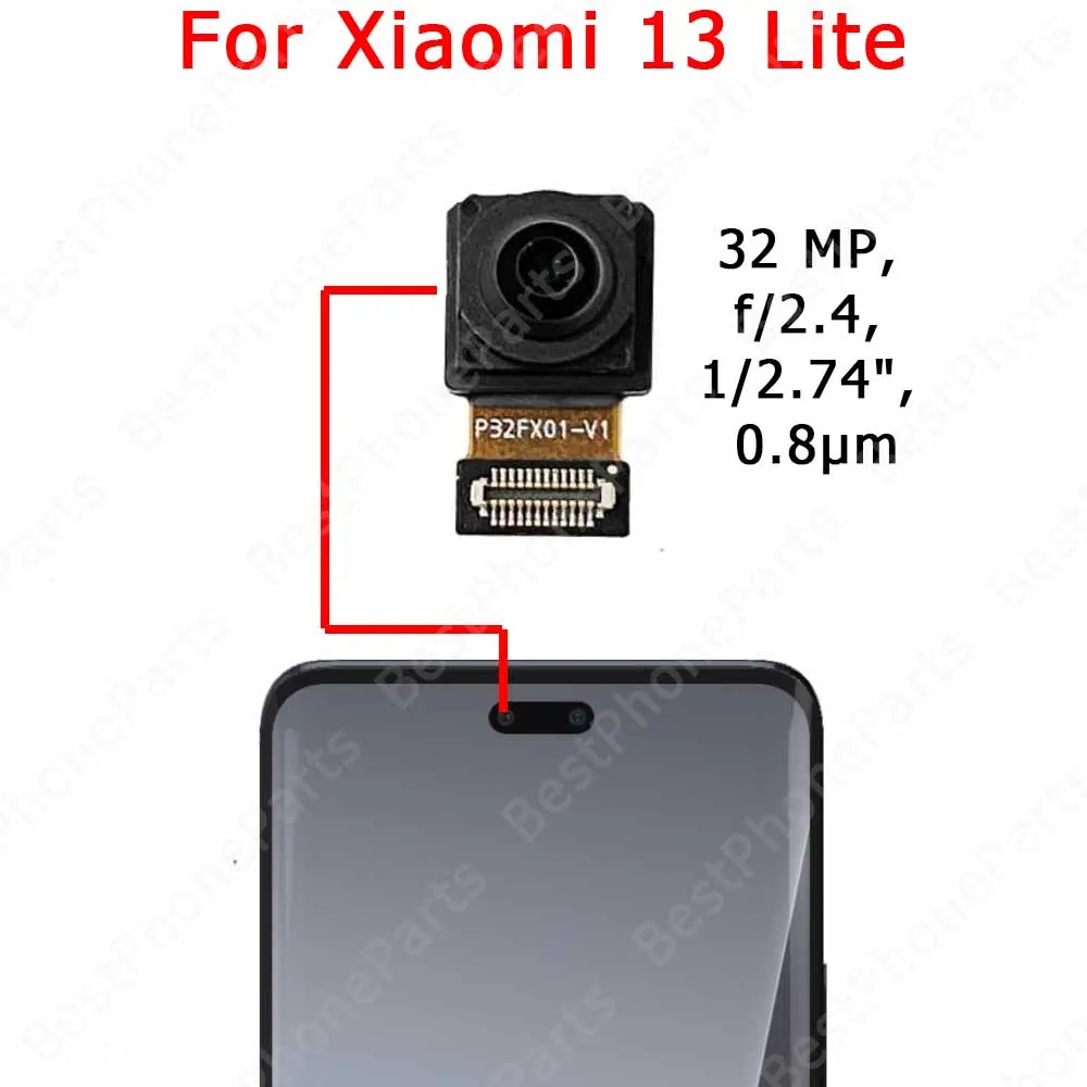 For Xiaomi Mi 12 Lite 12X 12T 13T Pro 5G 13 Ultra Frontal Selfie Camera Module Front Camera Mobile Phone Flex Cable