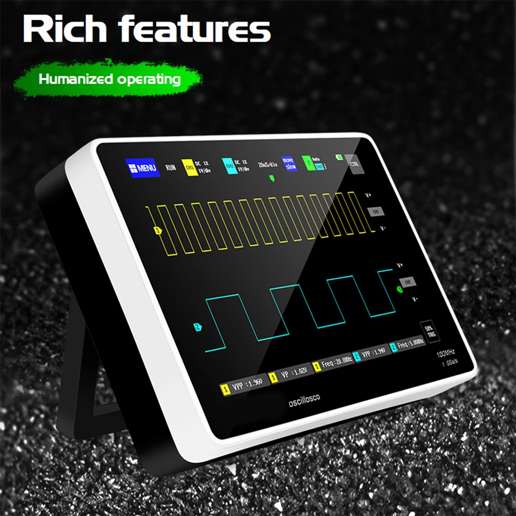 3 Trigger Modes Oscilloscope 1Gsa/s 100MHz Oscilloscopes Touch Operation