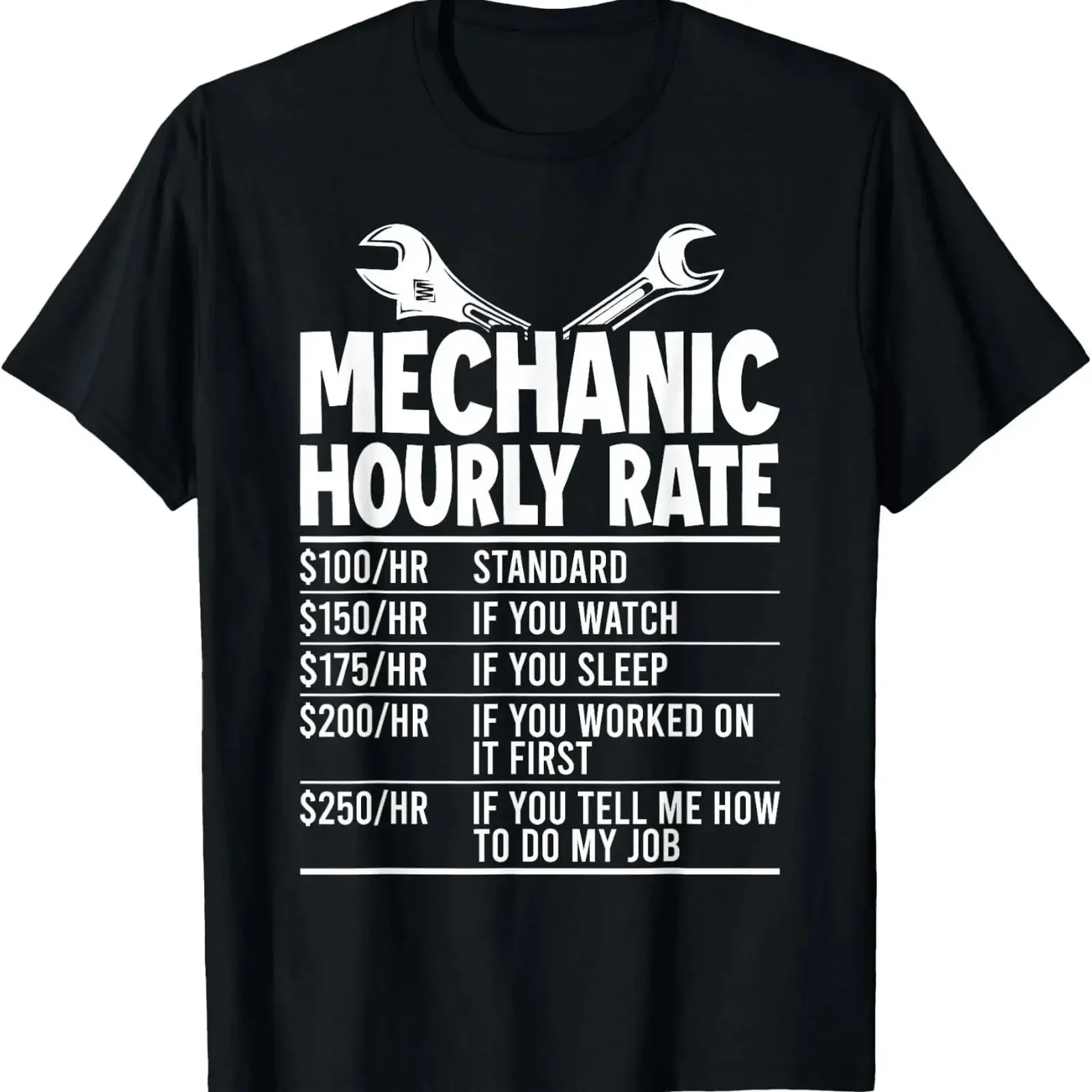 Funny Mechanic Hourly Rate Car Motorcycle Labor T Shirt vintage Washed Soft Unisex Casual fashion streetwear Stylish Slightly