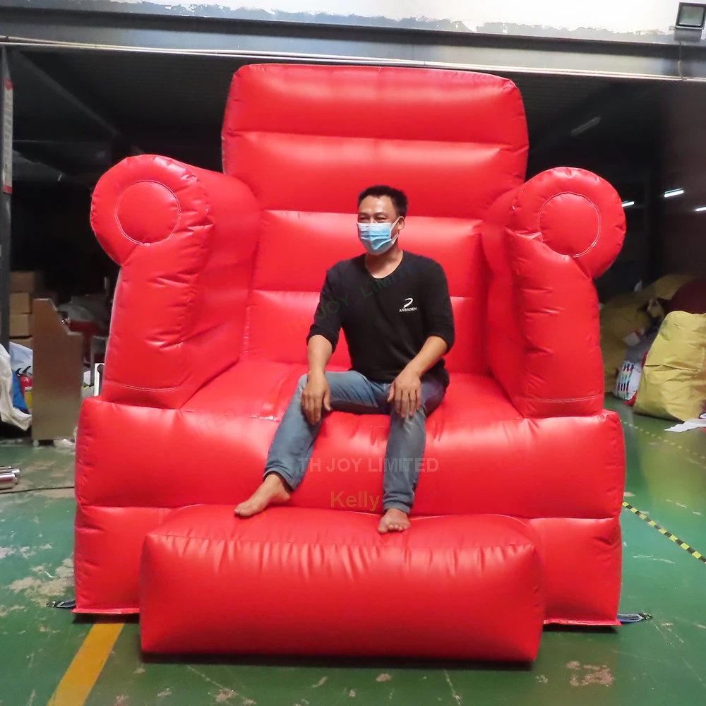 Fast Shipping 2m/3m Giant King Throne Inflatable Chair for Kids Birthday Party Inflatable Antique Throne Chair with Blower