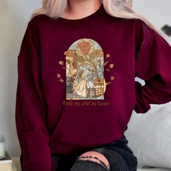Vintage Tale As Old As Time Sweatshirt Retro Beauty Shirt Aesthetic Princess Pullover Streetwear Unisex Long Sleeves Sweatshirts