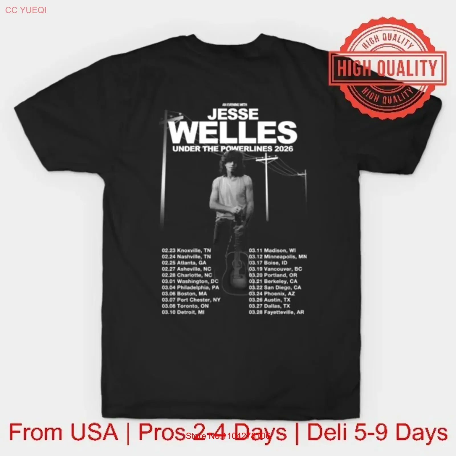 Rustic Indie Landscape Powerlines Aesthetic T Shirt Casual long or short sleeves vintage Washed fashion Breathable
