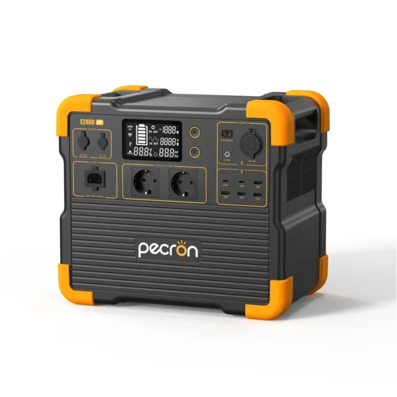 PECRON E2400LFP 2048Wh Hochleistungs-Tragbare Powerstation – 2400W Nennleistung / 4000W Spitzenleistung, 1,5-Stunden-Ultra-Schnellladung, 12 Ausgangsanschlüsse, APP-Fernsteuerung