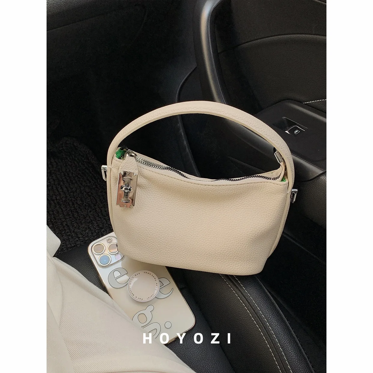 

Женская повседневная универсальная сумка через плечо из мягкой кожи с застежкой-цепочкой, маленькая корзина для капусты, сумка для бенто (цио 165)