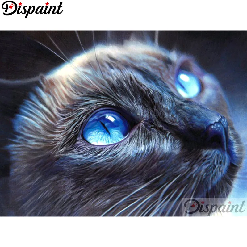 

Dispaint Full Square/Round Drill 5D DIY Diamond Painting "Animal cat scenery" 3D Embroidery Cross Stitch Home Decor Gift A12298