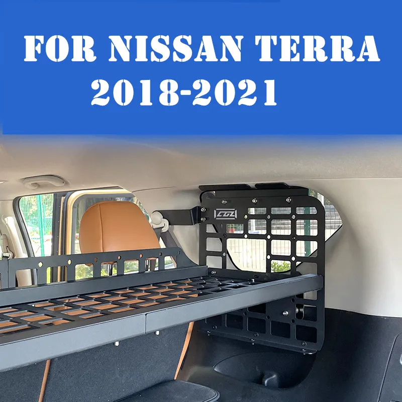 

For nissan Terra 2018-2021 Trunk storage rack modified hanging net curtain aluminum alloy storage layered frame high quality