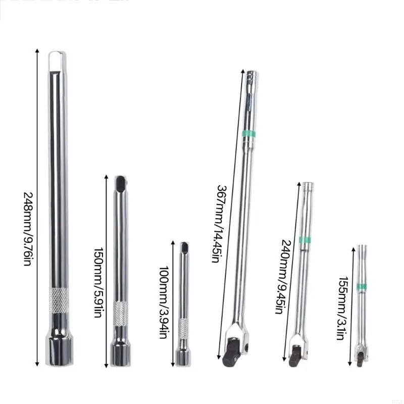 57QF 6PCS BRUSHER BAR SET 1/4INCH 3/8INCH 1/2INCH