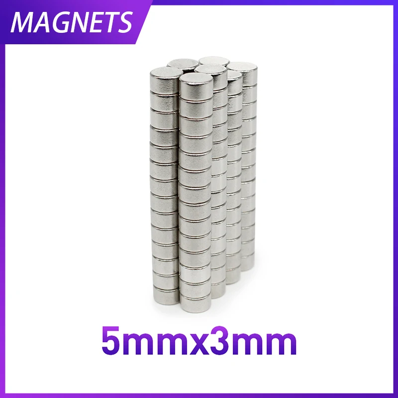 10/20/50/100/200/500PCS 5x3 Small Round Powerful Magnet 5mm x 3mm Neodymium Search Magnet 5x3mm Permanent Magnets Strong 5*3