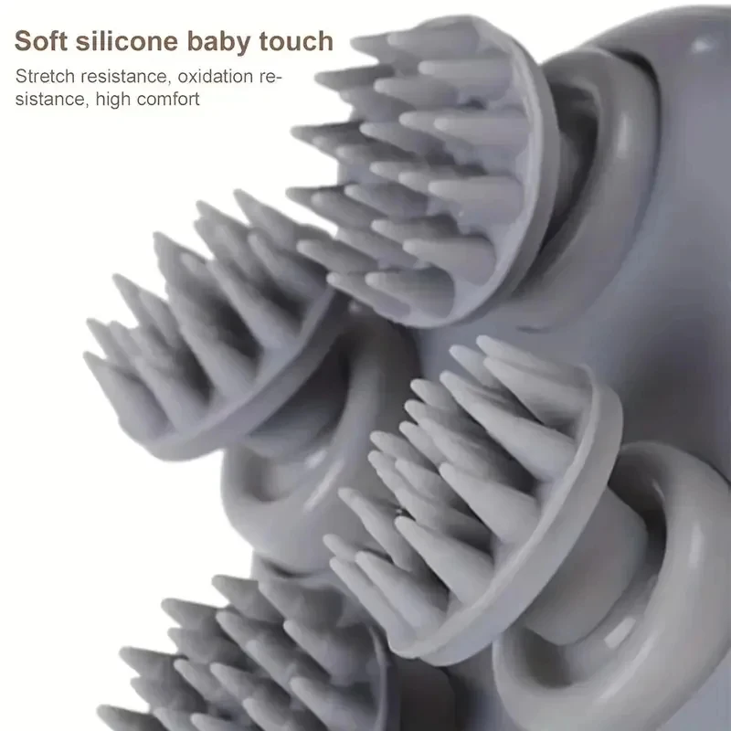 USB Rechargeable Handheld Scalp Massager Multifunctional Head Kneading Massage Device 3 Adjustable Speeds Simulate Human Finger