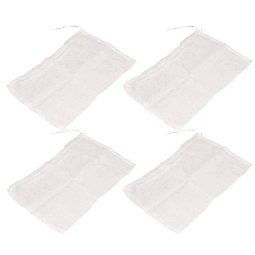 50 PCS SET 7.9 x 11.8 in Cotton Drawstring Bag 20x30cm Large Size Reusable Sachet Bag Nature Cotton Spices Filter Bag