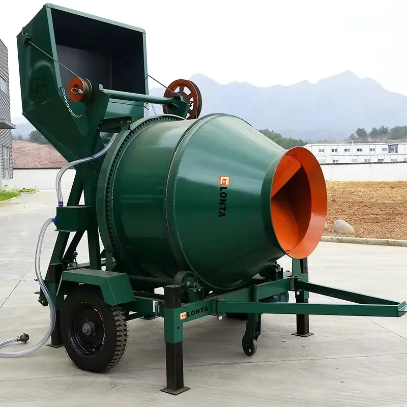 LONTA JZC350EW Cement Mixer Portable Mobile Electric Pump Mobile Construction Self Loading Concrete Mixer Machine Betonniere