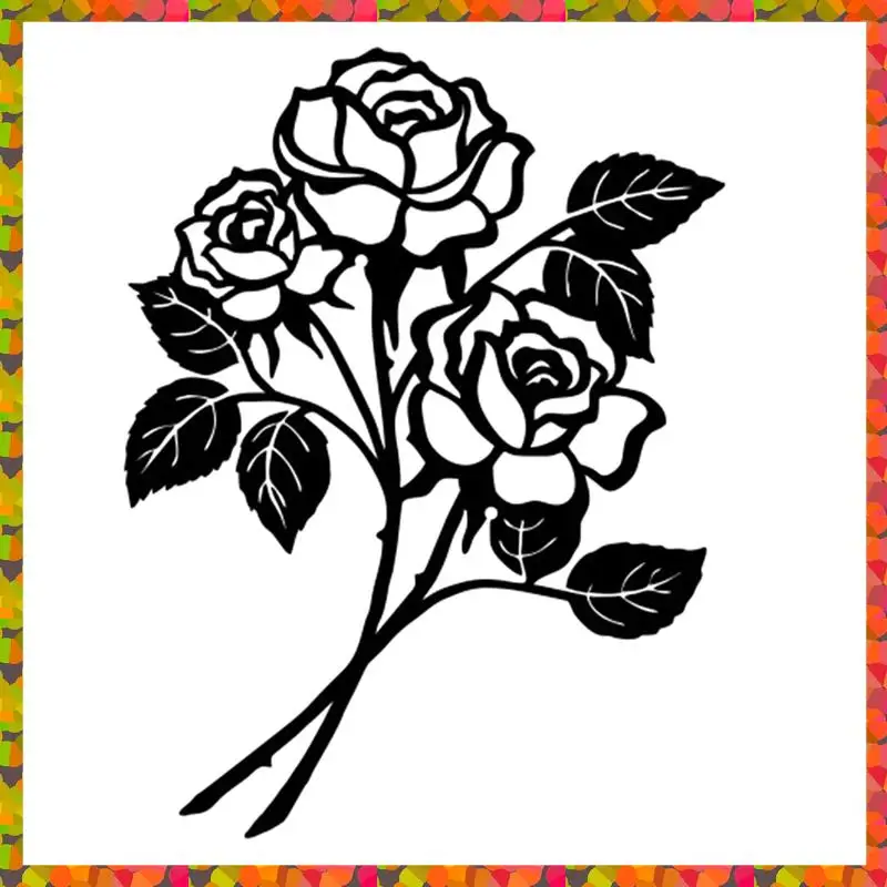 Promotion! 1 PCS Iron Ration Metal Decoration Wall Hanging Metal Wall Art Room Decoration Wall Decor Metal Rose Wall Decor
