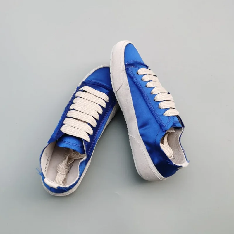 Niche Real Satin Soft Leather Soft Bottom Candy Rainbow Color Casual Sports Canvas Sneakers Women