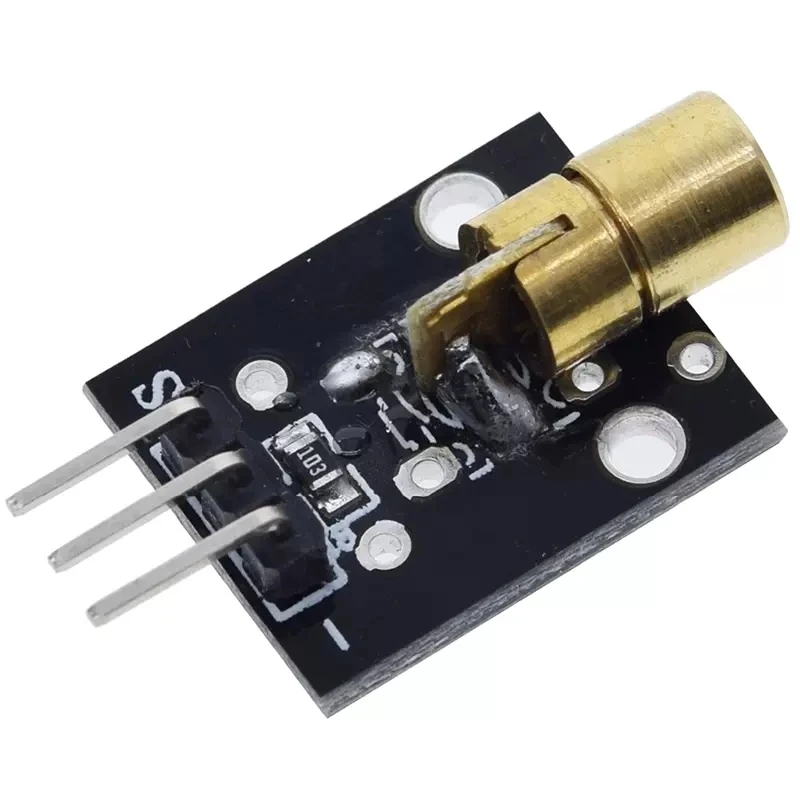 5Pcs KY-008 650nm Laser sensor Module 6mm 5V 5mW Red Laser Dot Diode Copper Head for Arduino