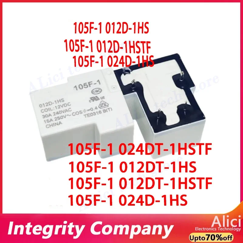 2Pcs Relay 30A Hf J…