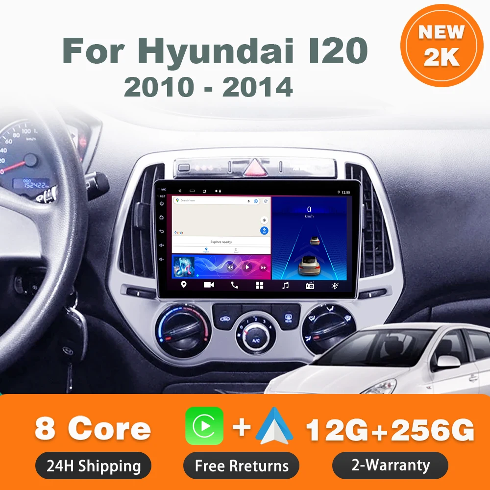 

Car Radio Android 15 For Hyundai i20 PB 2012 - 2014 Multimedia PlayNavigation GPS Wireless 4G WIFI Touch Screen Autoradio dvd