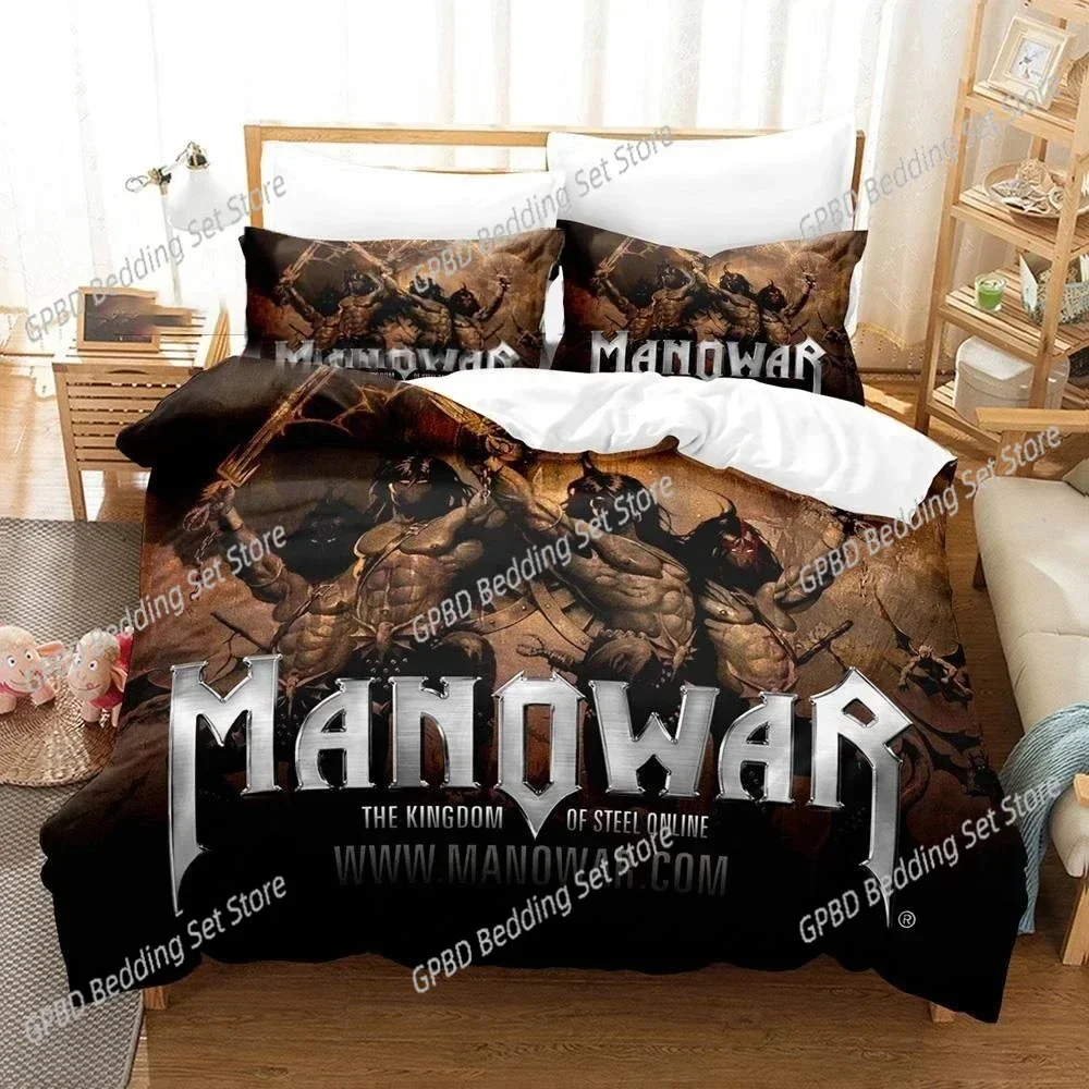 Heavy Metal Band Manowar 3D NEW Duvet Cover Pillowcase Bedding Set Adult Girl Bedroom Decoration Children Single Double Large