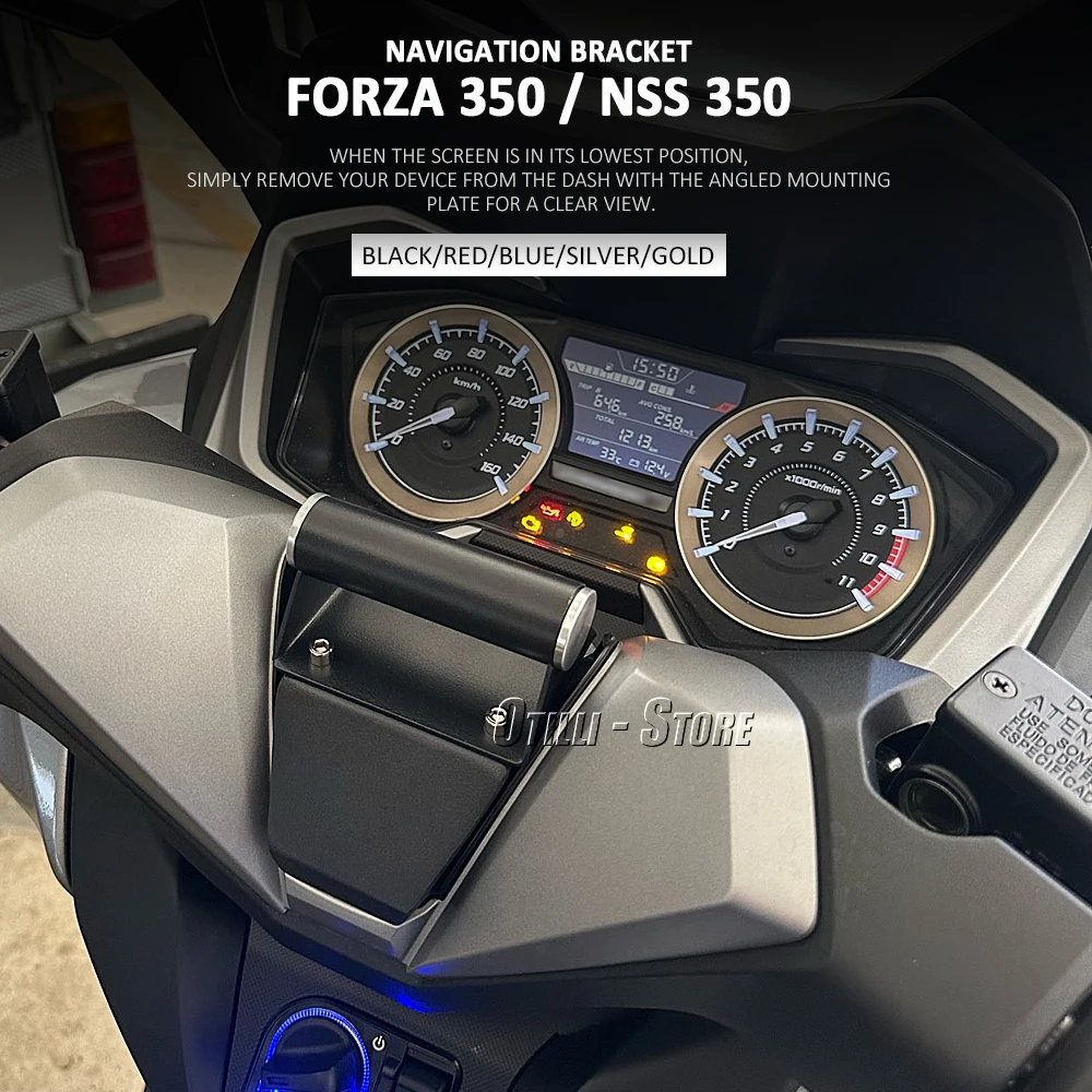 Soporte para teléfono móvil y GPS, 22mm, para Honda Forza 350, Forza350, FORZA 350, FORZA350, NSS350, 2021, 2022, 2023