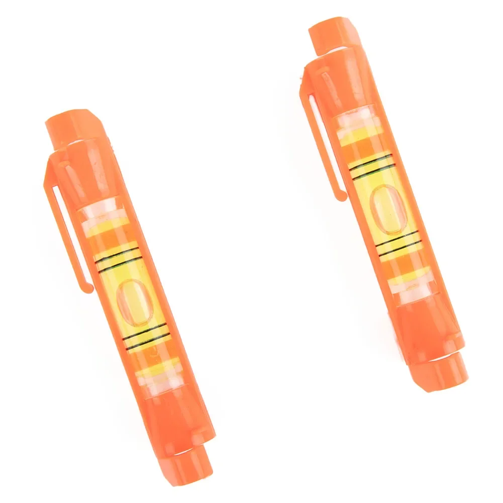 2pcs Horizontal Bubbles Hanging Wire Cascade Mini-level Wire-level Tools Yellow String Leveling Tool W/ String Hook Design