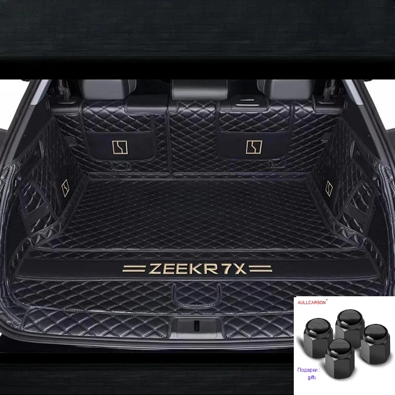 Voor Zeekr 7x2024 2025 Aangepaste Kofferbak Mat Leer Duurzaam Cargo Liner Boot Tapijten Interieur Cover Met Gift accessoires