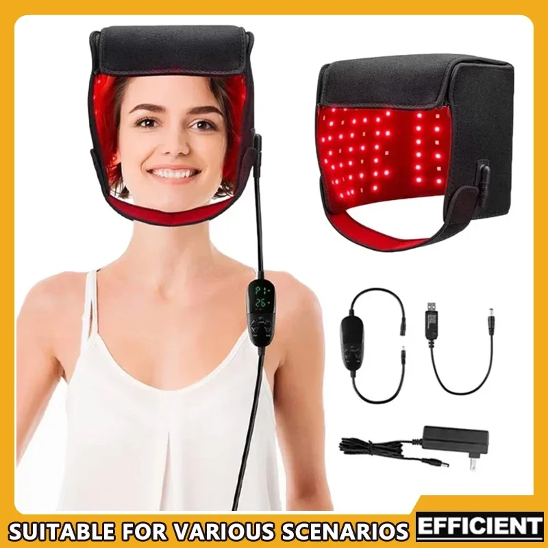 

Red Light Hats for Hair Regrowth Infrared Light Cap Thinning Anti Hair Loss Anxiety Stress Reduce Migraine Scalp Relax Massager