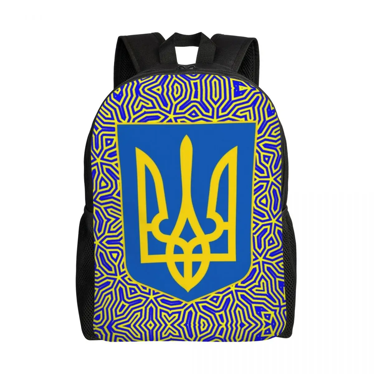 Ukraine Flag Backpacks for Women Men School College Students Bookbag Fits 15 Inch Laptop Ukrainian Coat Of Arms Bags