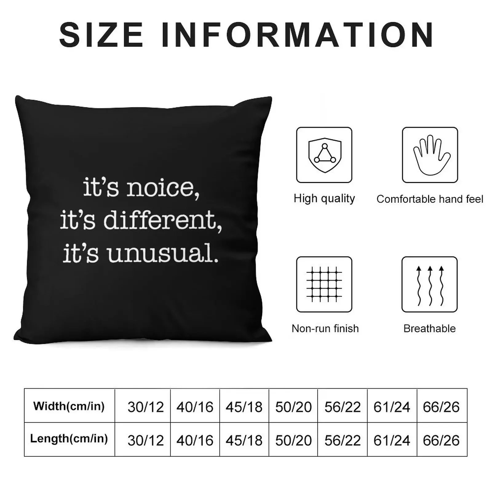 It’s noice, it’s different, it’s unusual – Kath and Kim, white type Throw Pillow Plaid Sofa Decorative Cushions pillow