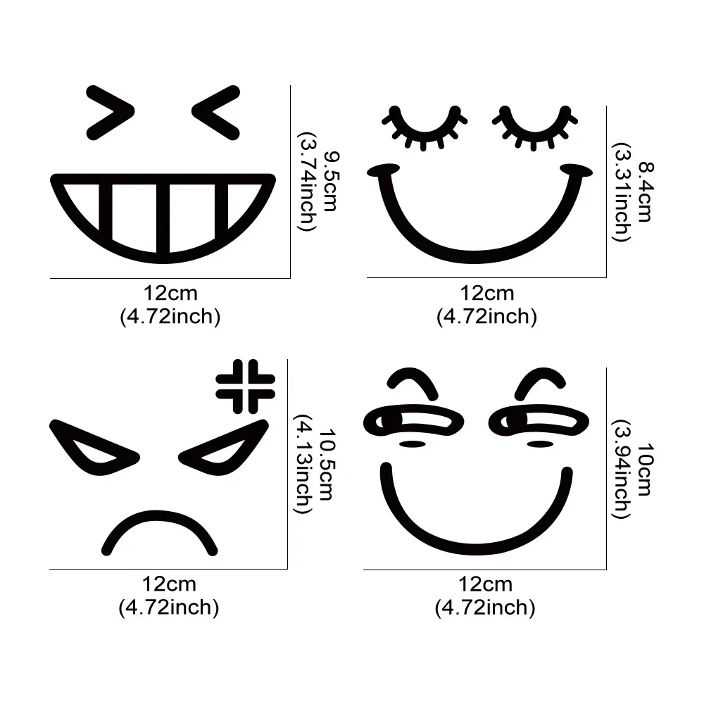 قطعة واحدة من ملصق مركبة الرموز التعبيرية المضحكة - ملصق جرافيك بمزاج مختلف لتصفيف جسم الدراجة النارية والسيارات المخصصة #2