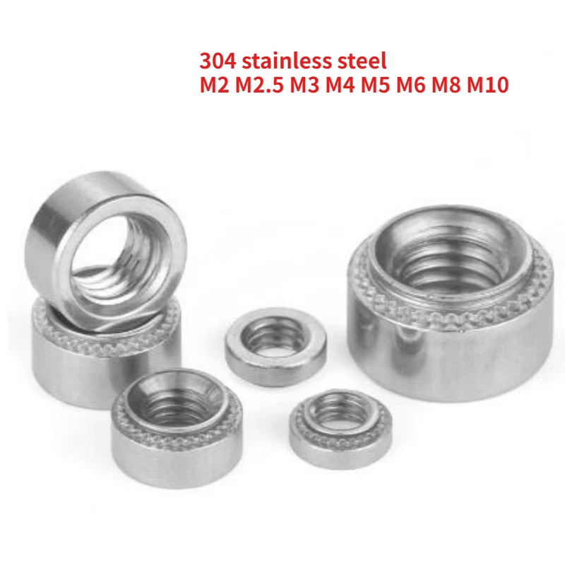 

10-200 шт. M2 M2.5 M3 M4 M5 M6 M8 M10 M12 Нержавеющая сталь 304 CLS Самозажимная гайка Плита 0,8 мм-3 мм Пресс-заклепочная гайка