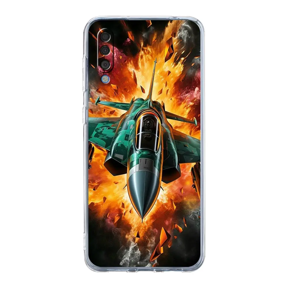 Fighter Planes Phone Case For Samsung A54 A52 A50 A70 A30 A40 A20S A20E A02S A12 A14 A16 A22 A24 A42 A34 A32 5G A04s A06 Cover