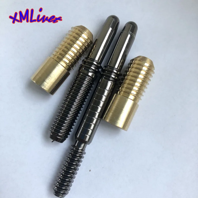 xmlivet plating black stainless steel uni-lock pool cue joint threads female insert+male pin billiards cue screws