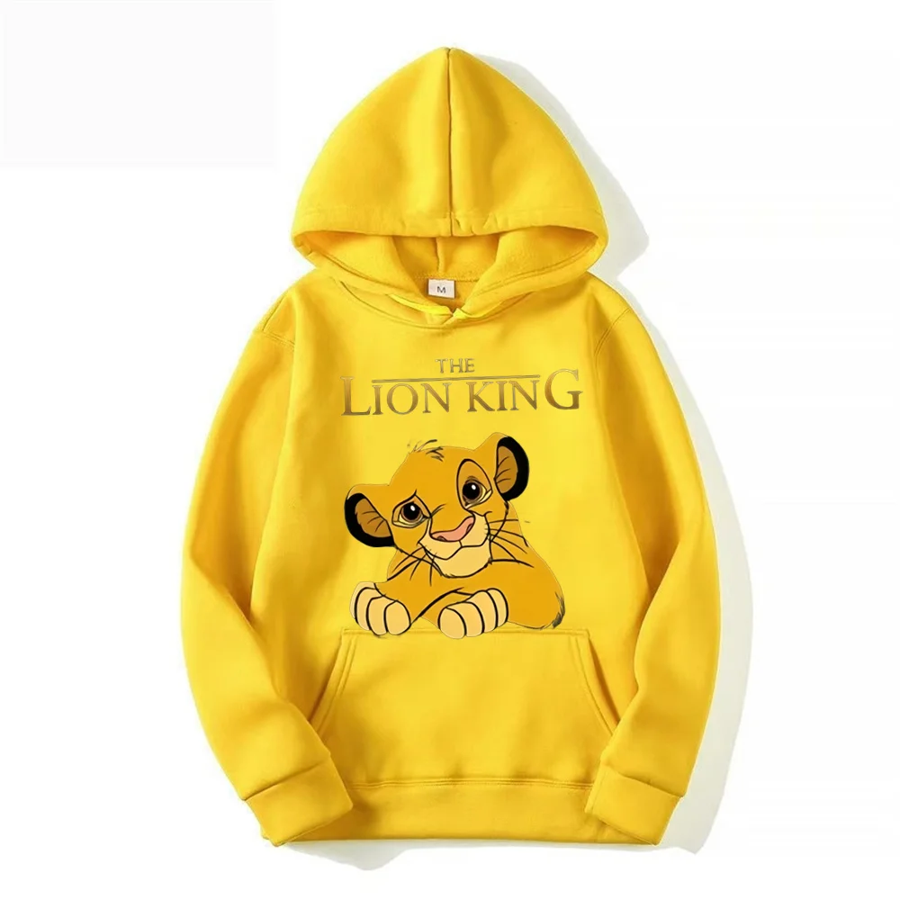 2024 New Disney The Lion King Women\'s Hoodies Tops Cartoon Fashion Sweatshirt Female Kawaii Clothes Autumn Streetwear Pullover