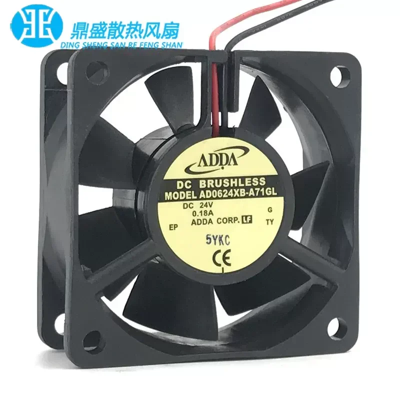 for ADDA AD0624XB-A71GL DC24V 0.18A 6025 Two-Wire Axial Flow Cooling Fan Original Genuine