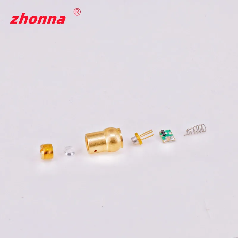 Red 650nm 5mW Dot Laser Modul DC Enter 3V/5V 9X16mm Metal BronzeHead Target Photoelectric Source  manufacturerFree Customization