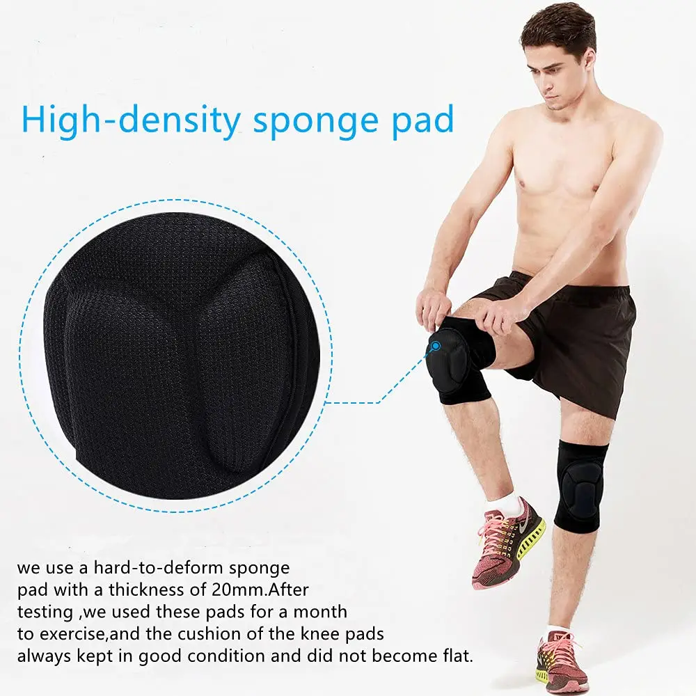 Knee Pads for Men & Women, Kick Boxing and Muay Thai Training, Foam Padded Support Guard for Grappling, MMA,Martial Arts