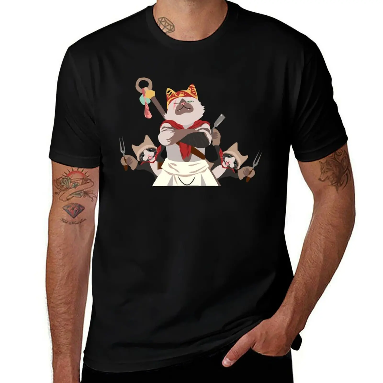 

Meowscular Chef and his crew T-Shirt t shirts for man graphic cars t shirts for man slim fit T-Shirt